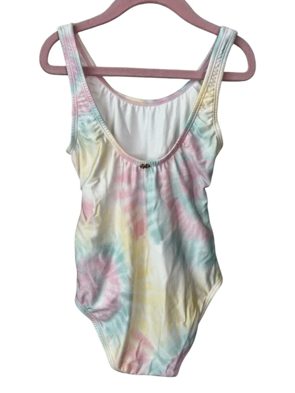 PQ Swim Tie-Dye One-Piece Swimsuit with Pink Belt Size 8